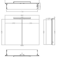 Wiesbaden Wiesbaden Bright Spiegel met LED Verlichtingkast - Rechthoek - 80x60x14cm