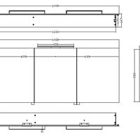 Wiesbaden Wiesbaden Bright Spiegel met LED Verlichtingkast - Rechthoek - 140x60x14cm