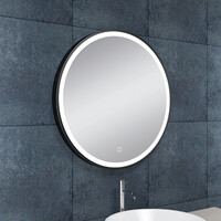 Wiesbaden Wiesbaden Maro Spiegel met LED Verlichting - Rond - Dimbaar - Spiegelverwarming - Ø60cm - Mat Zwart