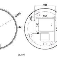 Wiesbaden Wiesbaden Maro Spiegel met LED Verlichting - Rond - Dimbaar - Spiegelverwarming - Ø80cm - Mat Zwart