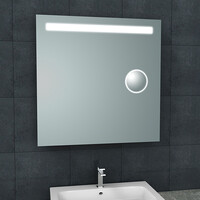 Wiesbaden Wiesbaden Tigris Spiegel met LED Verlichting & Scheerspiegel - Vierkant - 80x80cm