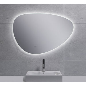 Wiesbaden Uovo LED Spiegel - Dimbaar - Spiegelverwarming - Asymmetrisch - 80x55cm