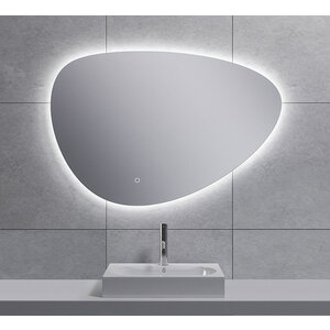 Wiesbaden Uovo LED Spiegel - Dimbaar - Spiegelverwarming - Asymmetrisch - 90x62cm