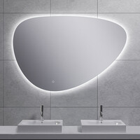 Wiesbaden Wiesbaden Uovo Spiegel met LED Verlichting - Dimbaar - Spiegelverwarming - Asymmetrisch - 140x93cm