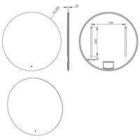 Xellanz Xellanz Giro LED Spiegel - Dimbaar - Spiegelverwarming - Rond - Ø120cm
