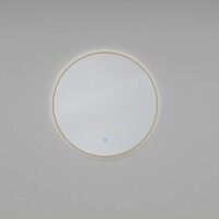 Wiesbaden Wiesbaden Novi Spiegel met LED Verlichting - Rond - Dimbaar - Ø80 cm - Geborsteld Messing