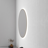 Wiesbaden Wiesbaden Novi Spiegel met LED Verlichting - Rond - Dimbaar - Ø80 cm - Geborsteld Messing