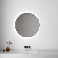 Wiesbaden Wiesbaden Novi Spiegel met LED Verlichting - Rond - Dimbaar - Ø60 cm - Geborsteld Messing