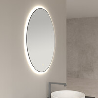 Wiesbaden Wiesbaden Novi Spiegel met LED Verlichting - Rond - Dimbaar - Ø60 cm - Mat Zwart