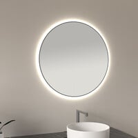 Wiesbaden Wiesbaden Novi Spiegel met LED Verlichting - Rond - Dimbaar - Ø100 cm - Mat Zwart