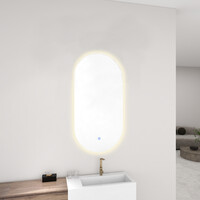 Wiesbaden Wiesbaden Lumi Spiegel met LED Verlichting - Ovaal - Dimbaar - Spiegelverwarming - 50x100cm