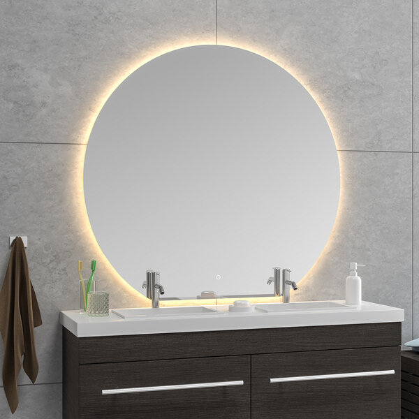 Wiesbaden Wiesbaden Tramonto Spiegel met LED Verlichting - Rond - Dimbaar - Spiegelverwarming - 120x112cm