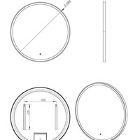 Xellanz Xellanz Lista Nera LED Spiegel - Dimbaar - Rond - Ø100cm - Mat Zwart