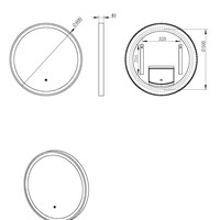 Xellanz Xellanz Lista Nera LED Spiegel - Dimbaar - Rond - Ø60cm - Mat Zwart