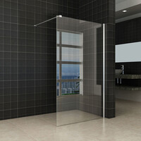 Wiesbaden Wiesbaden Comfort Inloopdouche - 10mm Helder Glaswand - 110x200cm - Nano Coating - Muurprofiel & Stabilisatiestang - Chroom