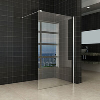 Wiesbaden Wiesbaden Comfort Inloopdouche - 10mm Helder Glaswand - 120x200cm - Nano Coating - Muurprofiel & Stabilisatiestang - Chroom