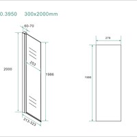 Wiesbaden Wiesbaden Comfort Zijwand - 10mm Helder Glaswand - 30x200cm - Nano Coating - Scharnierprofiel - Chroom