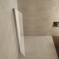 Wiesbaden Wiesbaden Comfort Zijwand - 10mm Helder Glaswand - 30x200cm - Nano Coating - Scharnierprofiel - Chroom
