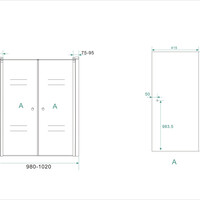 Wiesbaden Wiesbaden Lagos Dubbele Pendeldeur - 6mm Helder Glaswand - 100x200cm - Nano Coating - Scharnierprofiel - Chroom