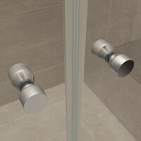 Wiesbaden Wiesbaden Lagos Dubbele Pendeldeur - 6mm Helder Glaswand - 100x200cm - Nano Coating - Scharnierprofiel - Chroom