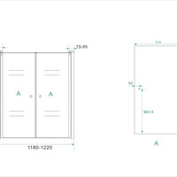 Wiesbaden Wiesbaden Lagos Dubbele Pendeldeur - 6mm Helder Glaswand - 120x200cm - Nano Coating - Scharnierprofiel - Chroom