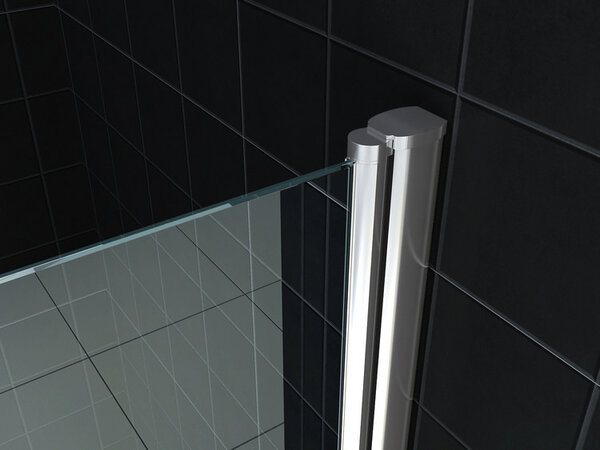 Wiesbaden Wiesbaden Between Nisdeur - 8mm Helder Glaswand - 60x202cm - Nano Coating - Scharnierprofiel - Chroom