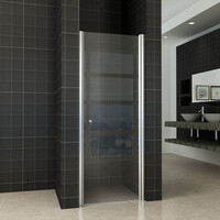 Wiesbaden Wiesbaden Between Nisdeur - 8mm Helder Glaswand - 70x202cm - Nano Coating - Scharnierprofiel - Chroom