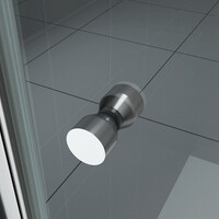 Wiesbaden Wiesbaden Between Nisdeur - 8mm Helder Glaswand - 80x202cm - Nano Coating - Scharnierprofiel - Chroom