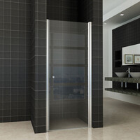 Wiesbaden Wiesbaden Between Nisdeur - 8mm Helder Glaswand - 80x202cm - Nano Coating - Scharnierprofiel - Chroom