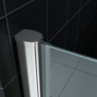 Wiesbaden Wiesbaden Between Nisdeur - 8mm Helder Glaswand - 90x202cm - Nano Coating - Scharnierprofiel - Chroom