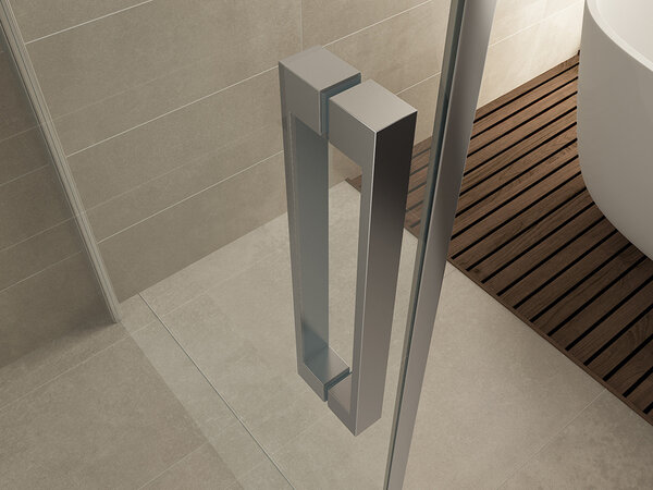 Wiesbaden Wiesbaden Harm Douchecabine Zijwand met Draaideur - 8mm Helder Glaswand - 90x90x200cm - Nano Coating - Vierkant - Chroom
