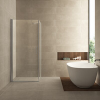 Wiesbaden Wiesbaden Harm Douchecabine Zijwand met Draaideur - 8mm Helder Glaswand - 100x100x200cm - Nano Coating - Vierkant - Chroom