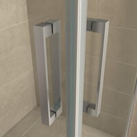 Wiesbaden Wiesbaden Salone Douchecabine met 2 Draaideuren - 8mm Helder Glaswand - 90x90x200cm - Nano Coating - Vierkant - Chroom