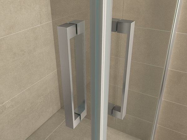 Wiesbaden Wiesbaden Salone Douchecabine met 2 Draaideuren - 8mm Helder Glaswand - 90x90x200cm - Nano Coating - Vierkant - Chroom