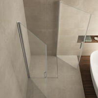 Wiesbaden Wiesbaden Salone Douchecabine met 2 Draaideuren - 8mm Helder Glaswand - 100x100x200cm - Nano Coating - Chroom