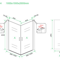 Wiesbaden Wiesbaden Salone Douchecabine met 2 Draaideuren - 8mm Helder Glaswand - 100x100x200cm - Nano Coating - Chroom