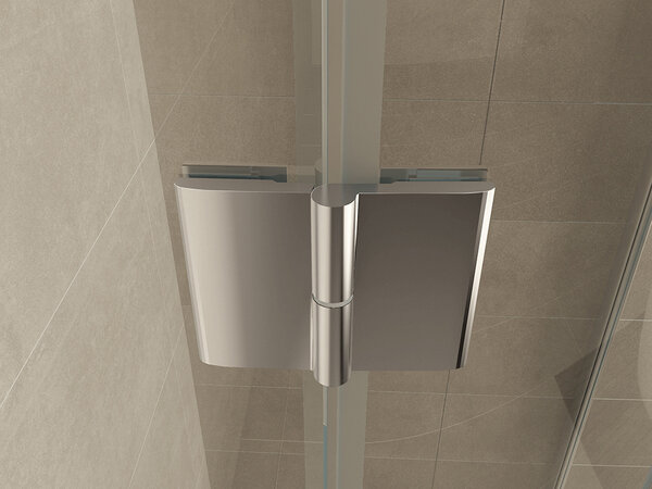 Wiesbaden Wiesbaden Curf Douchecabine Zijwand met Draaideur Links - 8mm Helder Glaswand - 90x90x200cm - Nano Coating - Kwartrond - Chroom