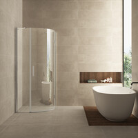 Wiesbaden Wiesbaden Curf Douchecabine Zijwand met Draaideur Rechts - 8mm Helder Glaswand - 90x90x200cm - Nano Coating - Kwartrond - Chroom