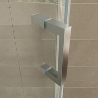 Wiesbaden Wiesbaden Cinco Douchecabine - 8mm Helder Glaswand - 90x90x200cm - Nano Coating - Vijfhoekig - Chroom