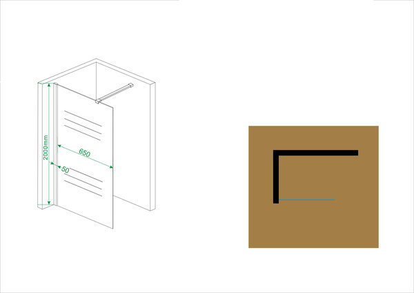 Wiesbaden Wiesbaden Smoke Inloopdouche - 10mm Rook Glaswand - 90x200cm - Muurprofiel - Nano Coating - Chroom
