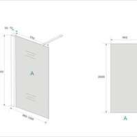 Wiesbaden Wiesbaden Smoke Inloopdouche - 10mm Rook Glaswand - 100x200cm - Muurprofiel - Nano Coating - Chroom
