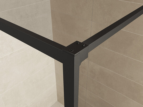 Wiesbaden Wiesbaden Square Inloopdouche - 10mm Helder Glaswand - 80x200cm - Muurprofiel - Nano Coating - Mat Zwart