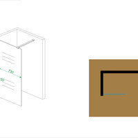 Wiesbaden Wiesbaden Partly Inloopdouche - Nano Coating - 10mm Helder/Melk Glas - 80x200cm - Chrome