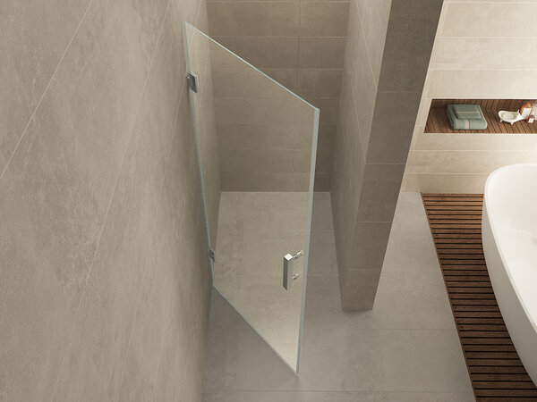 Wiesbaden Wiesbaden Less Nisdeur - Nano Coating - 8mm Helder Glas - 100x200cm - Chroom