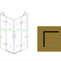 Wiesbaden Wiesbaden Corner Douchecabine - Vierkant - Nano Coating - 8mm Helder Glas - 90x90x200cm - Chrome