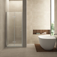 Wiesbaden Wiesbaden Maki Vouwdeur - Links Scharnierprofiel - Nano Coating - 8mm Helder Glas - 80x202cm - Chroom