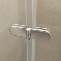 Wiesbaden Wiesbaden Maki Vouwdeur - Links Scharnierprofiel - Nano Coating - 8mm Helder Glas - 80x202cm - Chroom
