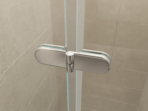 Wiesbaden Wiesbaden Maki Vouwdeur - Links Scharnierprofiel - Nano Coating - 8mm Helder Glas - 80x202cm - Chroom