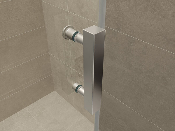 Wiesbaden Wiesbaden Puerta Schuifdeur - Muurprofiel - Nano Coating - 8mm Helder Glas - 120x202cm - Chroom
