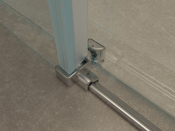Wiesbaden Wiesbaden Puerta Schuifdeur - Muurprofiel - Nano Coating - 8mm Helder Glas - 120x202cm - Chroom